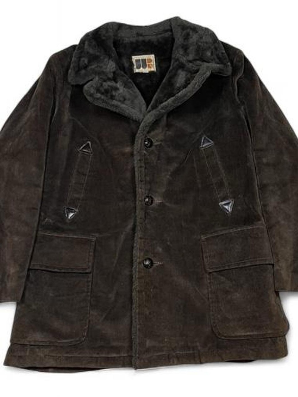 VTG 70s William Barry Brown Corduroy Western Jacket Wide Collar Men’s Size 42R